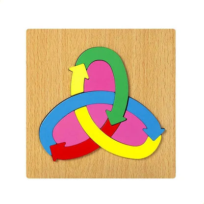 Wooden Color Pattern Puzzle Board
