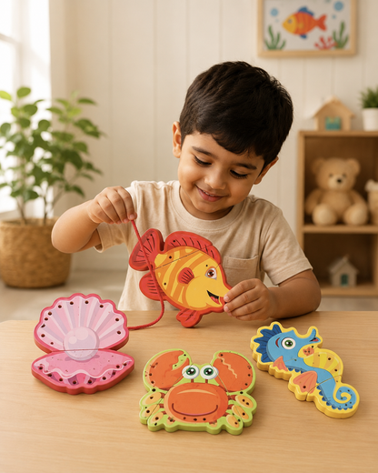 Lacing jigsaw puzzles