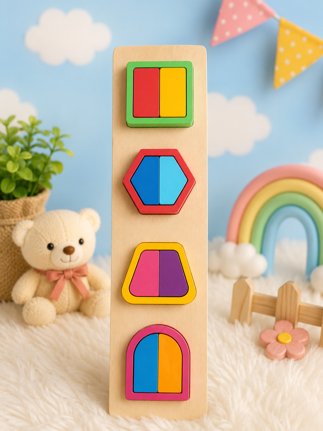 Wooden Shape Puzzle Board