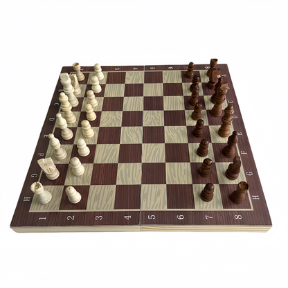 3-In-1 Wooden Chess Board