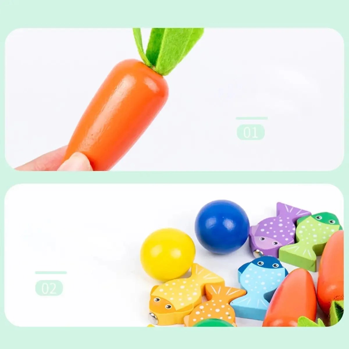 5 in 1 montessori wooden toy
