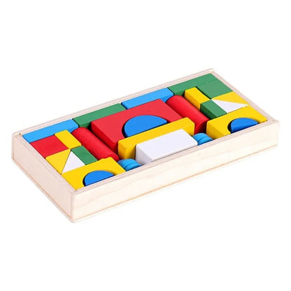 26 pcs MINI WOODEN BUILDING BLOCKS