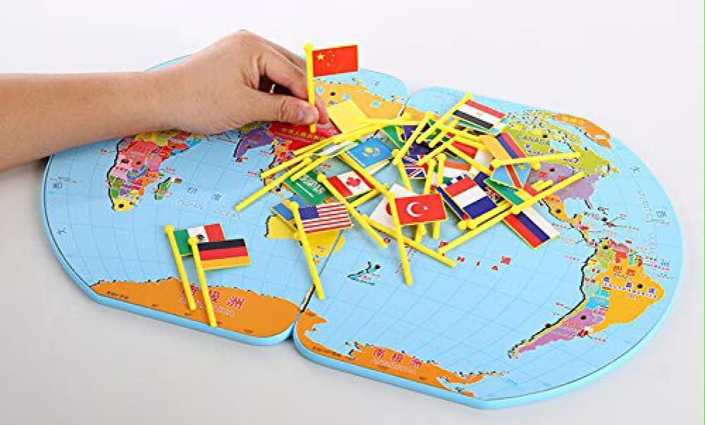 Foldable  wooden map board