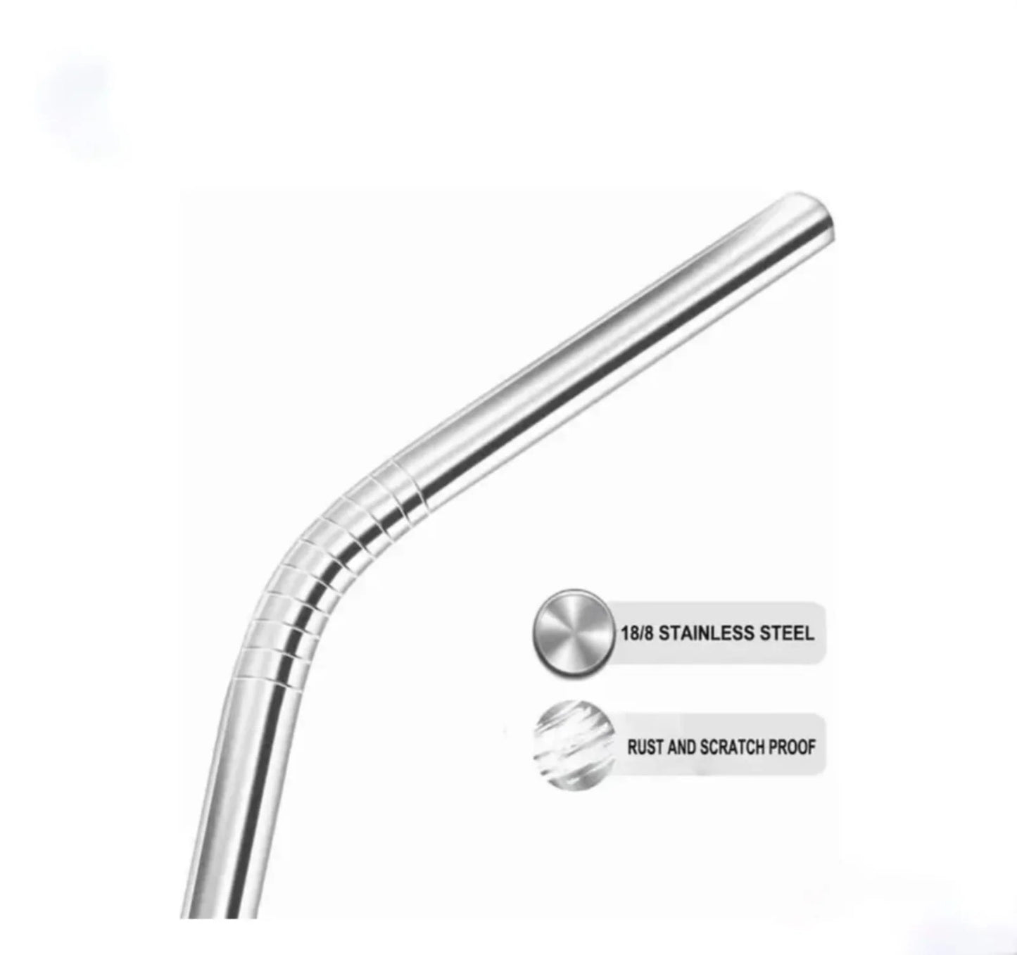 Steel straws with cleaner