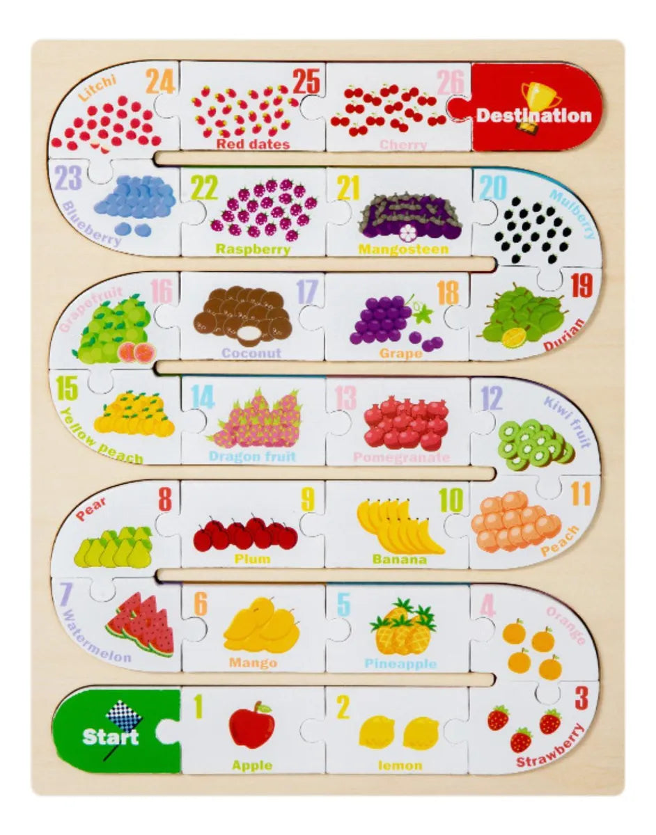 Wooden Education magic puzzle