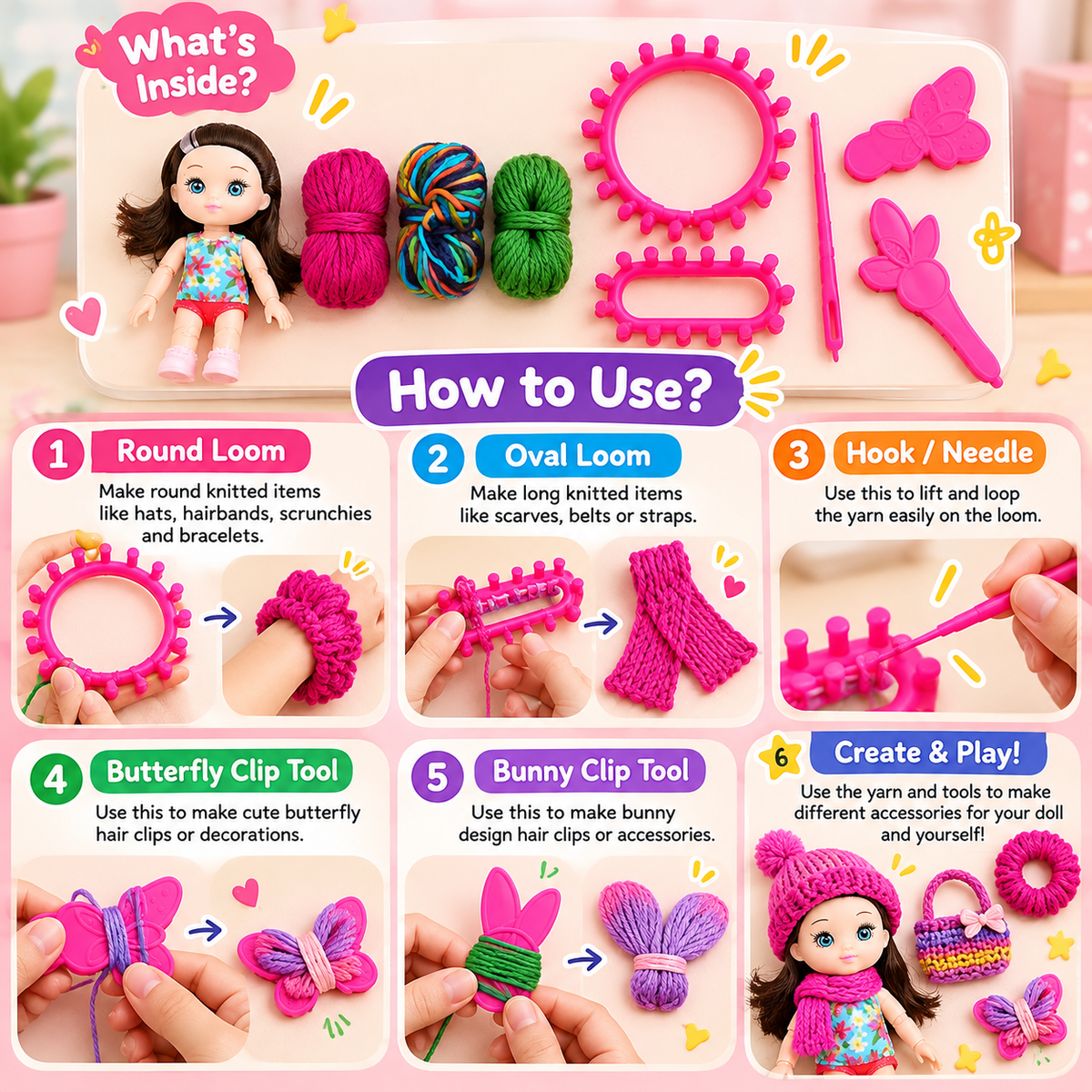 Dolly Yarn Magic Kit 🧶🎀