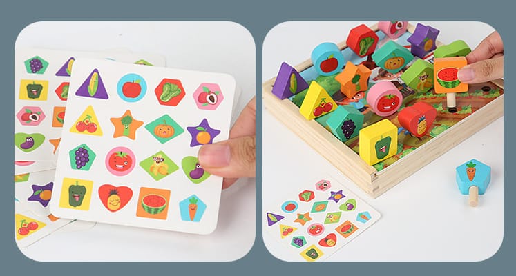 Premium Fruit and vegetable puzzle board