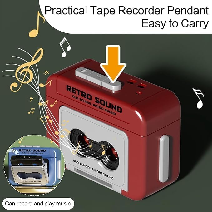 Retro  tap recorder Keychain