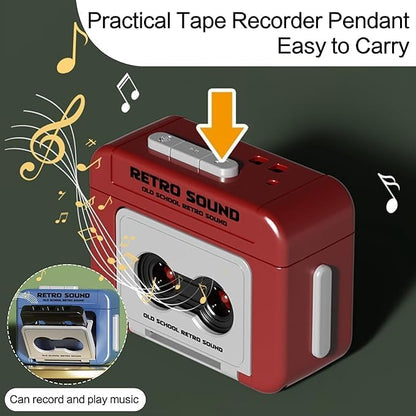 Retro  tap recorder Keychain