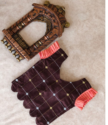 Ethnic wear (peach bow)