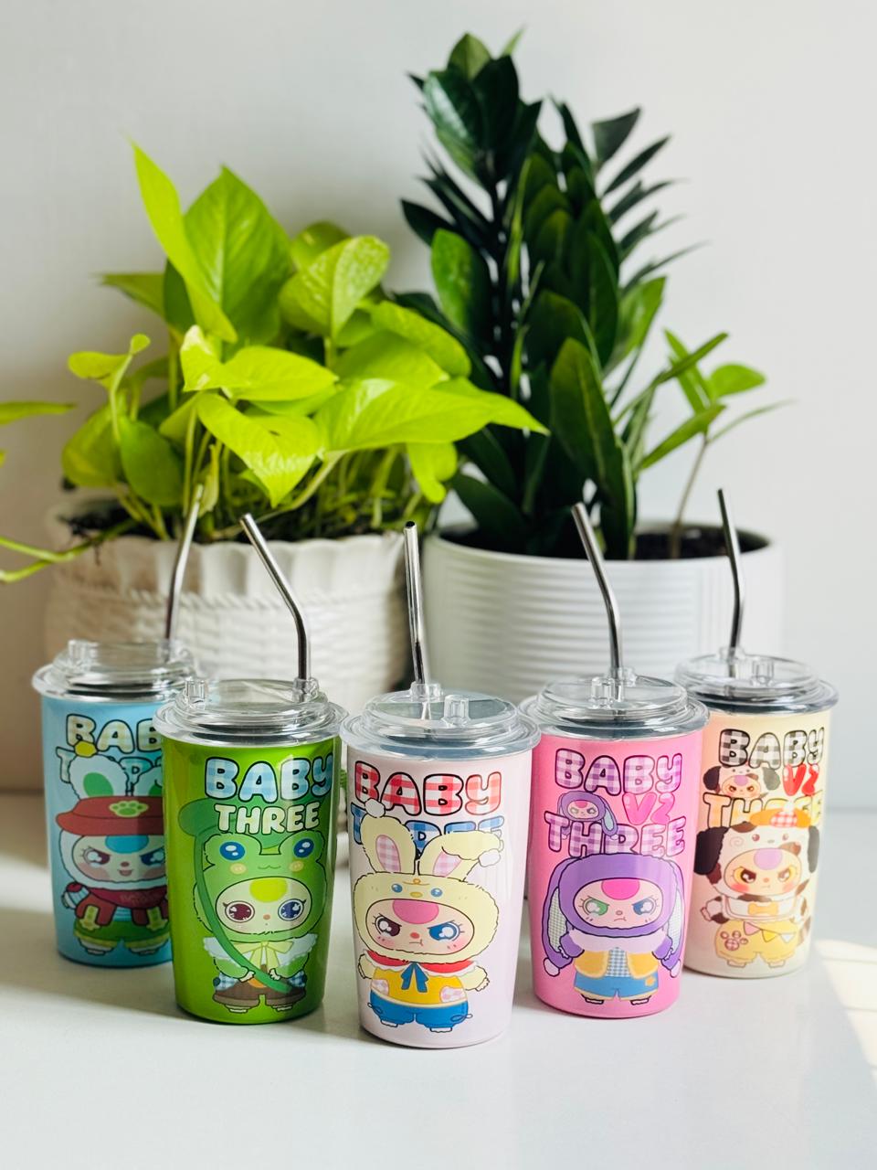 Stainless steel straw with tumbler