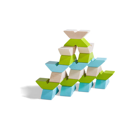 Three dimensional wooden blocks