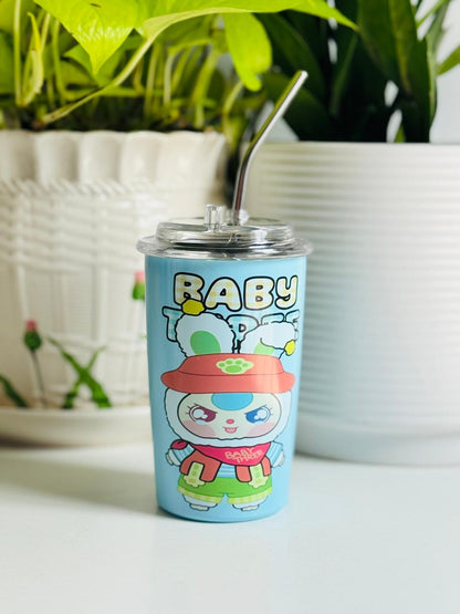 Stainless steel straw with tumbler