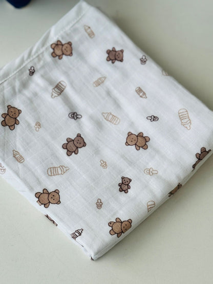 Muslin hooded towel