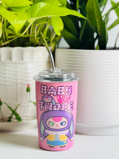 Stainless steel straw with tumbler