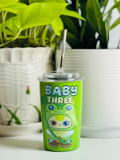 Stainless steel straw with tumbler