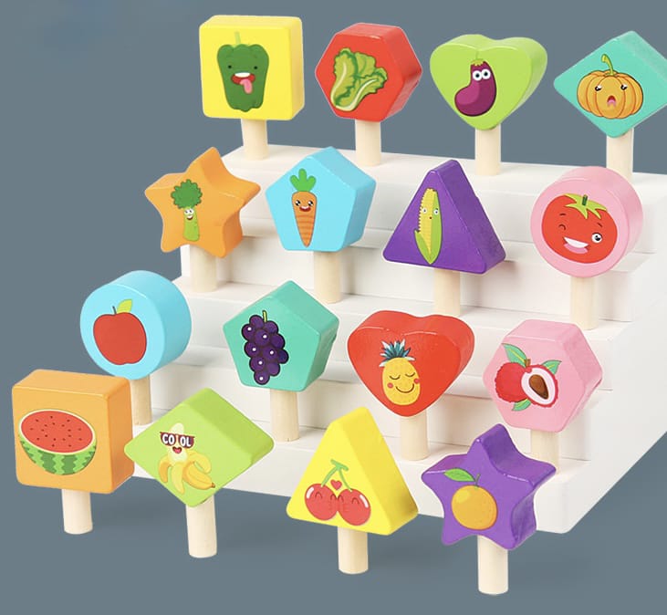 Premium Fruit and vegetable puzzle board