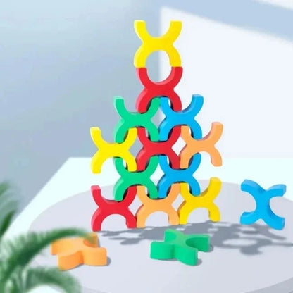15 pcs wooden balancing blocks