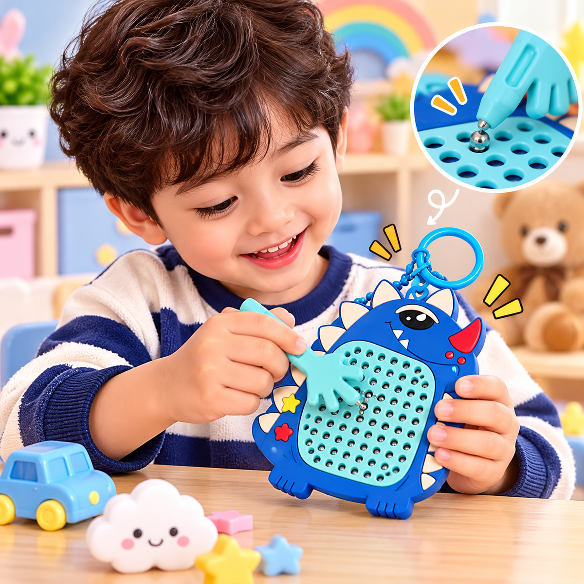 Magnetic Maze Keychain