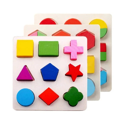 3 set of Shape Puzzle Board