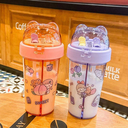 2 Drinks in 1 Sipper bottle