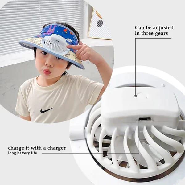 Visor Hat With Fan