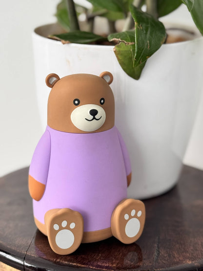 3D Teddy Glass Bottle