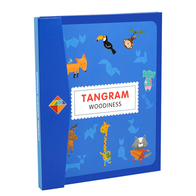 Magnetic tangram book