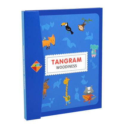 Magnetic tangram book