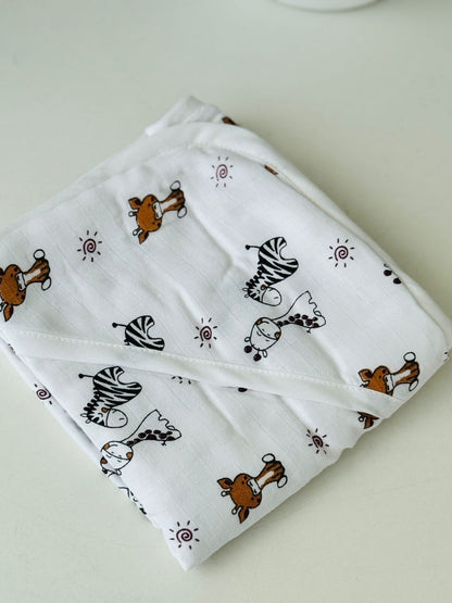 Muslin hooded towel