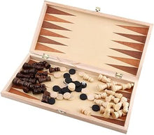 3-In-1 Wooden Chess Board