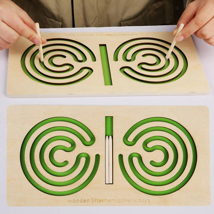 Left and Right Brain maze board