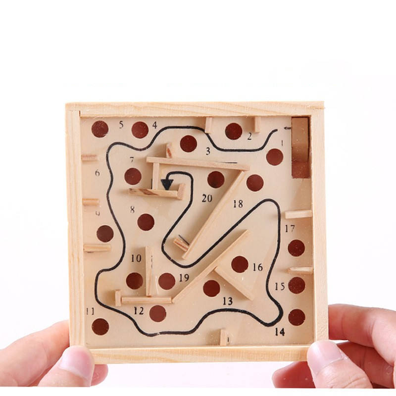 Handmade Wooden Labyrinth Maze Puzzle