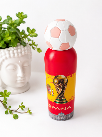 Football Print Steel Water Bottle