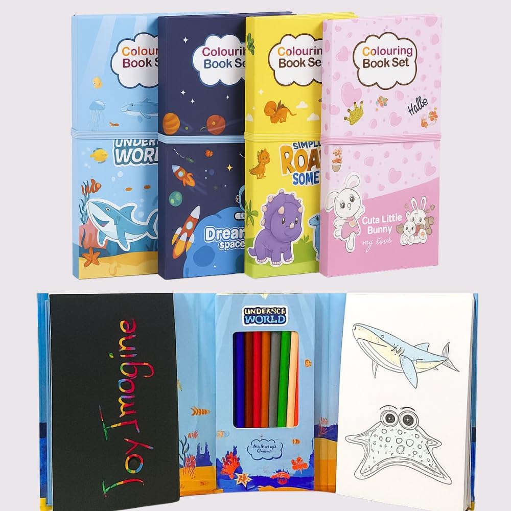 Foldable colouring book