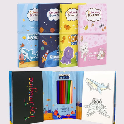 Foldable colouring book
