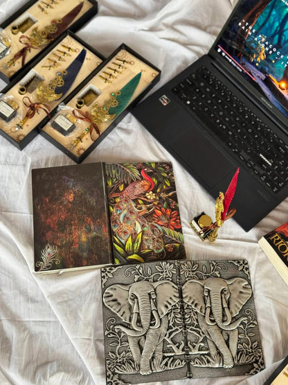 Vintage Pen & 3D Notebook