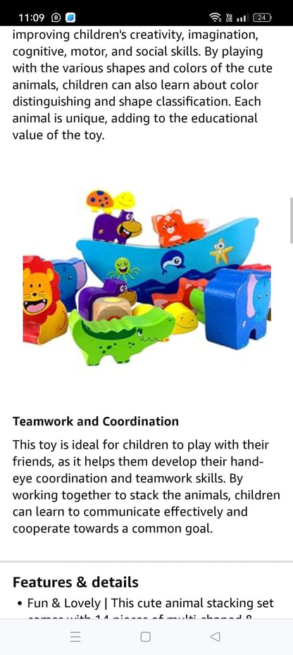 Animal stacking blocks with dice