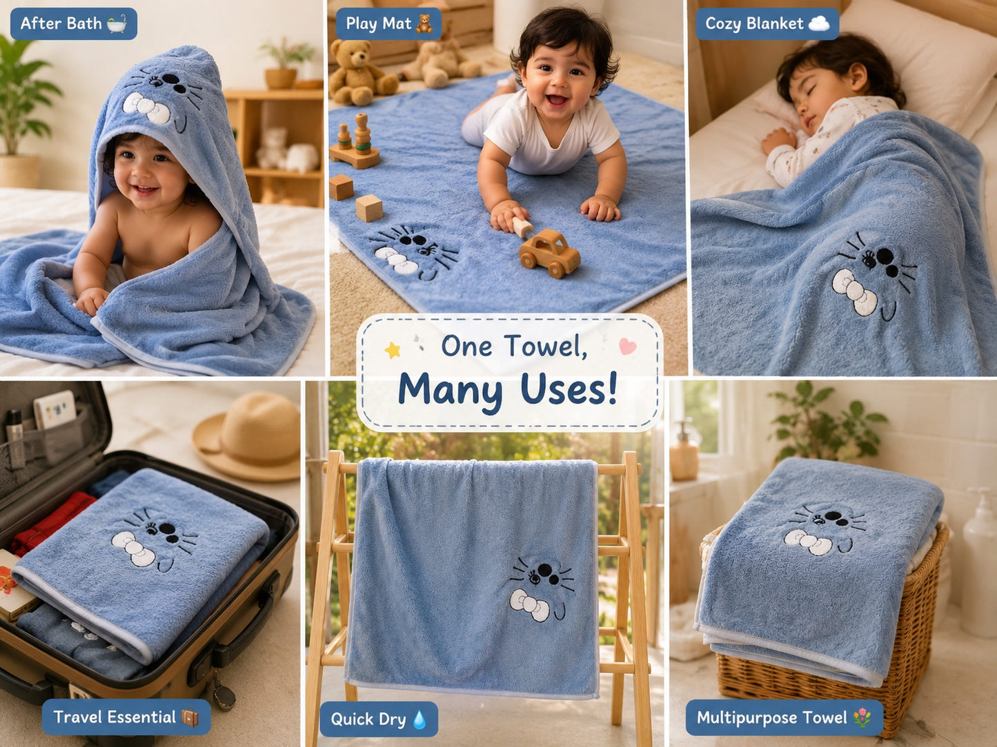 Ultra Soft Kids Multipurpose Towel ✨