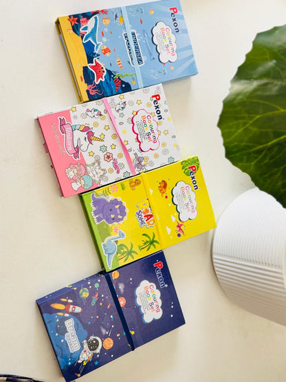 Foldable colouring book