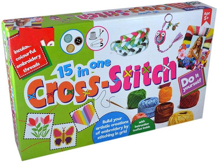 15-in-1 Cross Stitch DIY Craft Kit