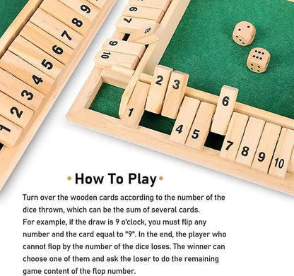 Four sided flip up game