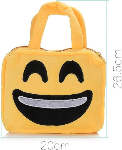 Yellow Emoji plush Bag