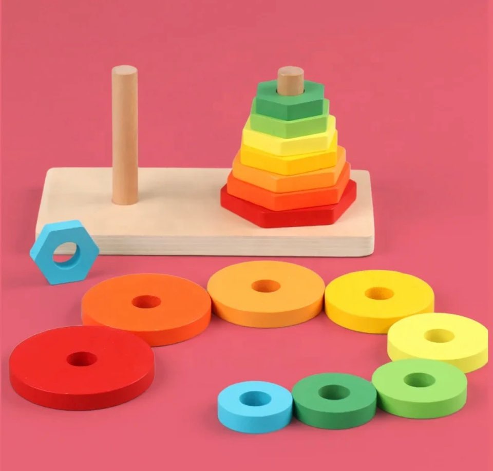 Twin tower shape sorter