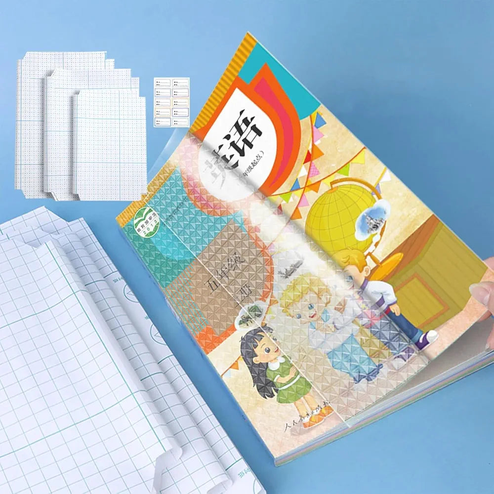 Transparent self-adhesive book cover