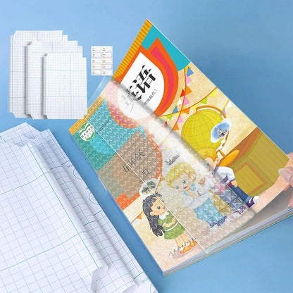 Transparent self-adhesive book cover