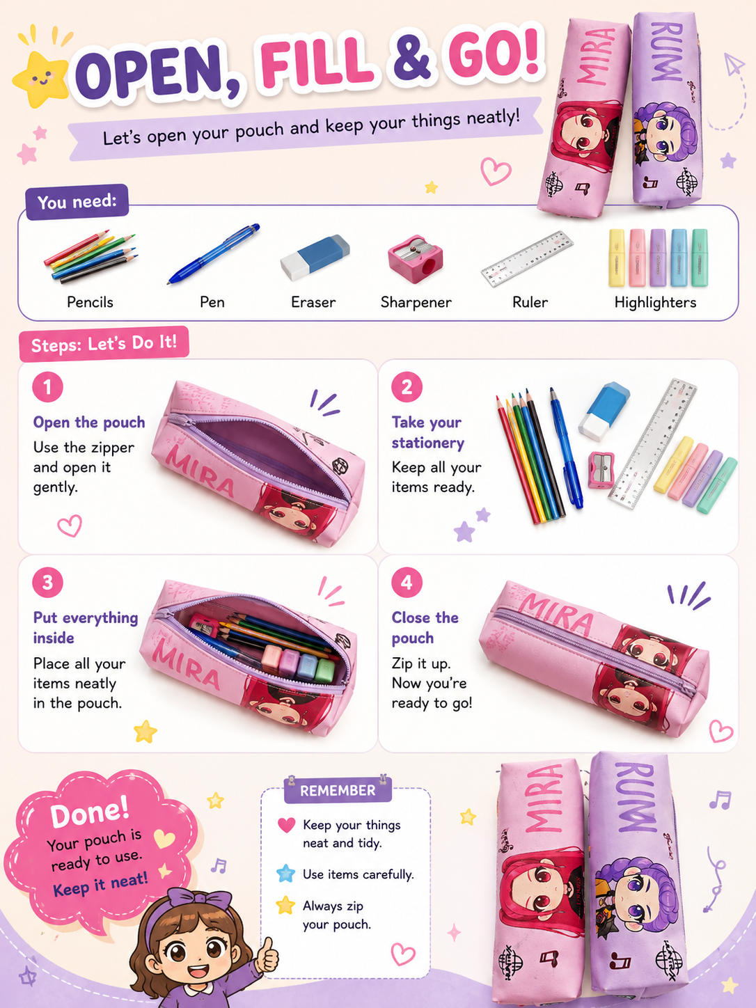 Cute Pencil Pouch