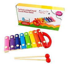 Cartoon animal hand  knock piano series