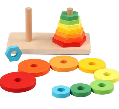 Twin tower shape sorter