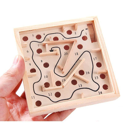 Handmade Wooden Labyrinth Maze Puzzle